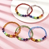 Natural Mixed Stone & Glass Seed Beaded Stretch Bracelet for Women BJEW-JB09627-5
