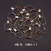 Olycraft Rack Plating Alloy Open Back Bezel Pendants PALLOY-OC0001-08-8