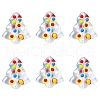 6Pcs Handmade Bumpy Glass Beads Strands LAMP-FS0001-16F-1