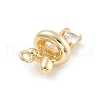 Brass Micro Pave Cubic Zirconia Pendants KK-D283-21G-2
