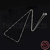Anti-Tarnish Rhodium Plated 925 Sterling Silver Necklaces STER-M034-38A-2