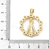 Brass Clear Cubic Zirconia Nossa Senhora Aparecida Pendants KK-U058-54G-3