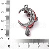 Alloy Rhinestone Pendants PALLOY-V002-04B-01-3