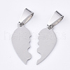 201 Stainless Steel Split Pendants STAS-T048-03-3