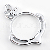 Rack Plating Alloy Anchor Open Back Bezel Pendants PALLOY-S047-05D-FF-2