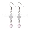 Transparent Glass Beads Dangle Earrings EJEW-JE06341-4