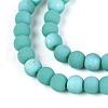 Frosted Opaque Glass Beads Strands GLAA-T032-P4mm-MBB12A-3