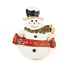 Christmas Theme Golden Zinc Alloy with Rhinestone Brooches JEWB-B018-01G-06-1