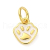925 Sterling Silver White Enamel Paw Print Charms STER-D303-04G-1