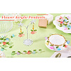 Flower Acrylic Pendants PALLOY-TAC0130-17