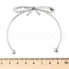 Bowknot 304 Stainless Steel Cuff Bangles BJEW-S171-01A-P-3