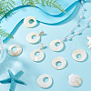 AHADERMAKER 40Pcs Shell Pearl Pendants SSHEL-GA0001-18-5