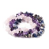 Chips Natural Mixed Stone Stretch Bracelets BJEW-JB05642-2