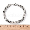 201 Stainless Steel Byzantine Chain Bracelets BJEW-B078-167P-3