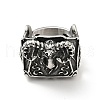 316 Stainless Steel Cavel Finger Ring RJEW-C030-01B-AS-2