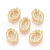 Brass Oval Pendants Cabochon Settings KK-J228-07G-2