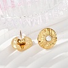 304 Stainless Steel Shell Pearl Stud Earrings EJEW-G423-09G-01-3