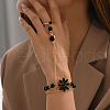 Flower Alloy Finger Ring Bracelets for Women WGDA335-01-2