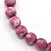 Synthetic Ocean White Jade Beads Strands G-L019-8mm-10-2