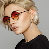 ANATTASOUL 2 Pairs 2 Style Alloy Fishbone Long Dangle Eararings for Women EJEW-AN0002-53-4