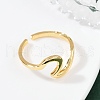 Brass Adjustable Cuff Rings for Women RJEW-B132-03G-3