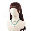3Pcs 3Pcs Shell Pearl & Acrylic Heart & Enamel Pendant Necklaces Set NJEW-JN04038-3