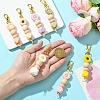Silicone Round Flower Beads Pendant Decoration HJEW-CJ00033-4