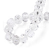 Transparent Crackle Glass Beads Strands GLAA-N051-05-4