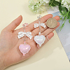 Globleland 4Pcs 2 Colors Alloy with Acrylic Keychain AJEW-GL0002-69-3