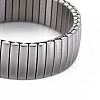 Stainless Steel Rectangle Stackable Stretch Bracelet BJEW-N017-030P-2