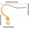 Long-Lasting Plated Brass Earring Hooks KK-BC0006-06G-NF-2