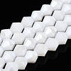 Opaque Solid Color Electroplate Glass Beads Strands EGLA-A039-P6mm-A15-1