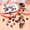 Beadthoven 100Pcs 25 Style Resin Cabochons CRES-BT0001-02-11