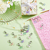 60Pcs 6 Colors Glass Pendant HJEW-PH01915-5