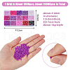 DICOSMETIC 225G 15 Style Glass Seed Round & Bugle Beads SEED-DC0001-04-2
