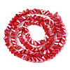 Electroplate Opaque Glass Beads Strands GLAA-N022-4mm-02-2