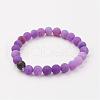 Frosted Natural Weathered Agate(Dyed) Stretch Bracelets BJEW-JB03135-2