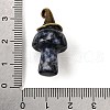 Natural Mixed Gemstone Mushroom Pendants G-D311-02AB-3