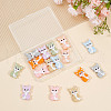 GOMAKERER 16Pcs 8 Colors Fox Food Grade Eco-Friendly Silicone Focal Beads SIL-GO0001-02-4