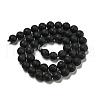 Natural Black Agate Beads Strands G-D710-8mm-06-5