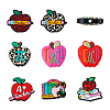 DICOSMETIC 16Pcs 8 Styles Teachers' Day Apple Silicone Focal Beads SIL-DC0001-59-1
