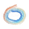 Transparent Painted Glass Beads Strands X1-DGLA-A034-T2mm-A13-5