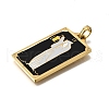 Tarot 304 Stainless Steel Enamel Pendants STAS-M119-07N-G-3