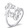 Leaf Brass Cuff Rings for Women FS-WG72BF2-01-2