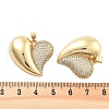 Brass Pave Clear Cubic Zirconia Pendants KK-U009-05A-G-3