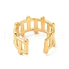 Ion Plating(IP) 304 Stainless Steel Fence Shape Open Cuff Ring RJEW-I085-22G-3