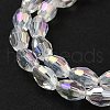 Transparent Electroplate Glass Beads Strands EGLA-A037-T6x8mm-B01-3