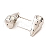 Teardrop Brass Stud Earrings EJEW-L270-24P-2