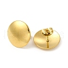 Ion Plating(IP) 304 Stainless Steel Flat Round Stud Earrings for Women EJEW-I281-31G-2