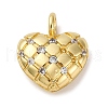 Brass Micro Pave Cubic Zirconia Pendants KK-P308-06G-1